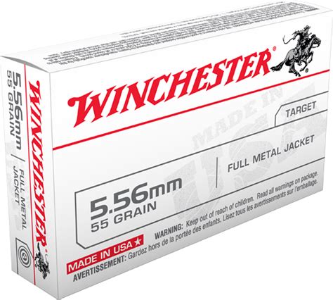 Winchester 5.56 NATO 55 Grain FMJ 20 Rounds / Box Ammo - Abide Armory