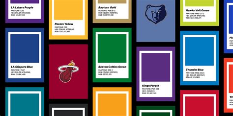 NBA Colors - NBA Team Colors Hex, Pantone, RGB, and CMYK