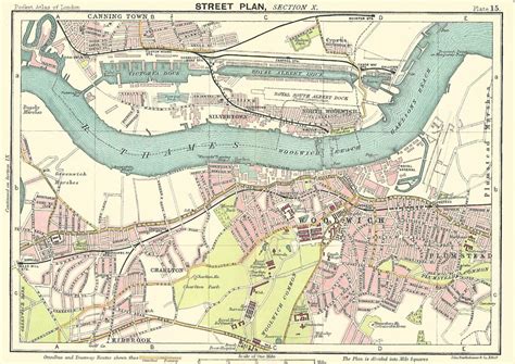 Woolwich and Royal Docks antique map 1914 – Frontispiece_Maps