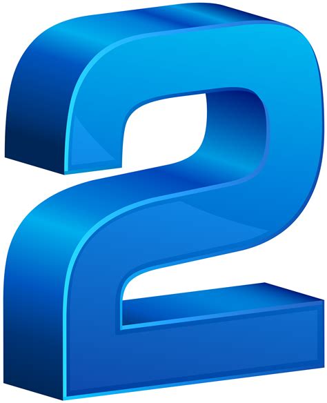 Number Two Blue Transparent PNG Clip Art | Gallery Yopriceville - High ...