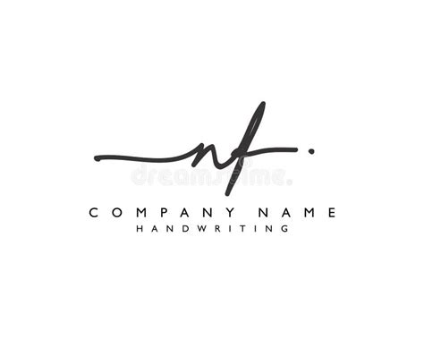 NF Initial Signature Handwriting Template. Initial Letter Signature Template for Logo Identity ...