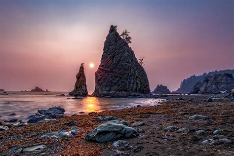 Sunset in Fog at Rialto Beach – Washington – Bill Leach Fine Art Photography