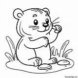 Cute Beaver Building A Dam Coloring Page  Pagescom sketch template