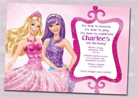 Barbie Birthday Party Invitations – Bagvania FREE Printable Invitation ...