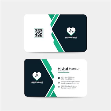 Premium PSD | Doctor medical corporate business card design