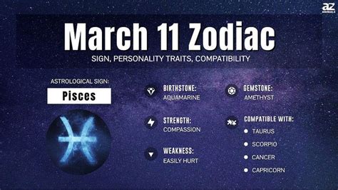 March 11 Zodiac: Sign, Personality Traits, Compatibility, and More