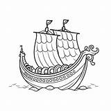Viking Sailing Ship Coloring Page Outline Sketch Drawing Vector Wing  sketch template
