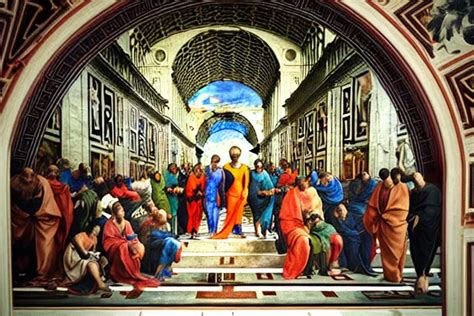 the school of athens fresco gucci avant garde | Stable Diffusion | OpenArt