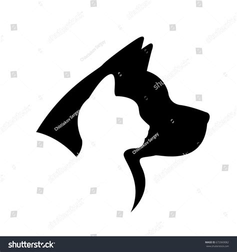 Head Cat Dog Stock Vector (Royalty Free) 672069082 | Shutterstock