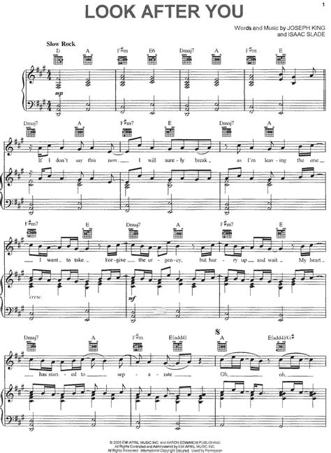 Look after you - The Fray | Piano music, Electric piano, Sheet music