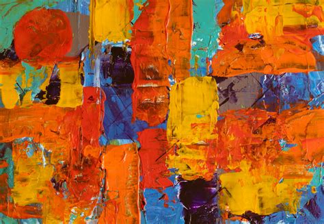 Orange and Blue Abstract Painting · Free Stock Photo