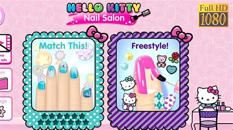 Hello Kitty Nail Salon Game Review 1080p Official Budge Studios - YouTube