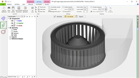 Software for the design of fans & blowers