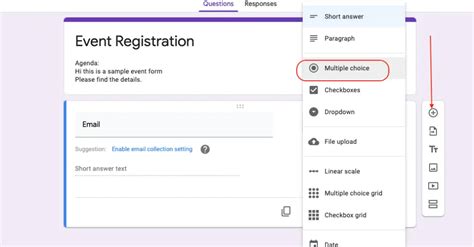 Google Registration Form Template