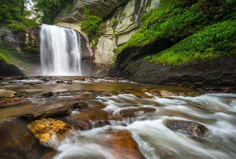 Looking Glass Falls - North Carolina Blue Ridge Waterfalls Wnc ...