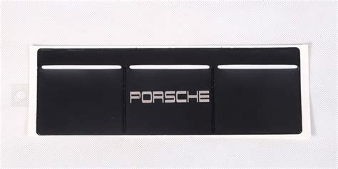 Porsche Black Stickers - Grand Prix Plates