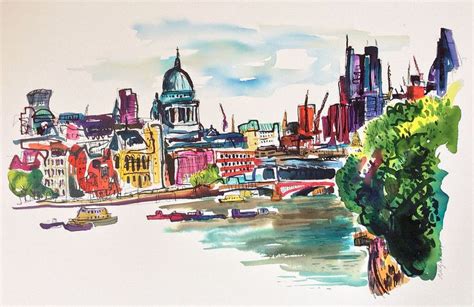 From Waterloo Bridge. | Art prints, Art, Painting