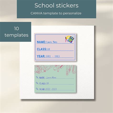 Sticker Template for Canva Editable Stickers Kids Stickers - Etsy