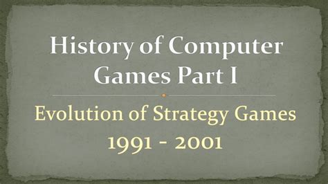 History of Computer Games Part 1 | Computer history, Gaming computer ...