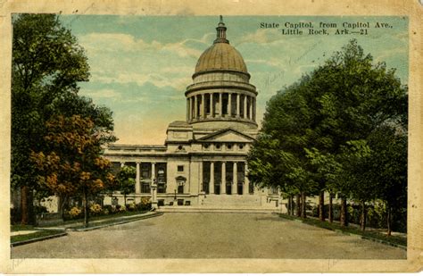 Arkansas State Capitol from Capitol Ave. in 1925. Arkansas History ...