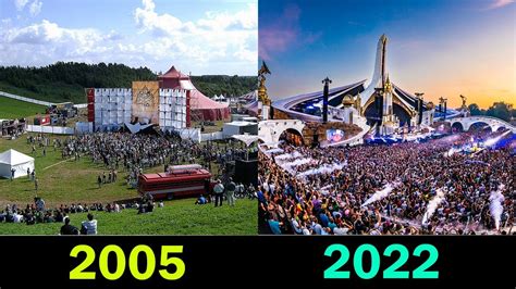 Evolution of Tomorrowland Stages and Crowd (2005 - 2022) - YouTube