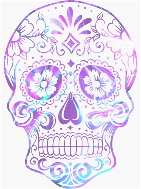 "Purple Skull" Sticker by adjsr | Redbubble