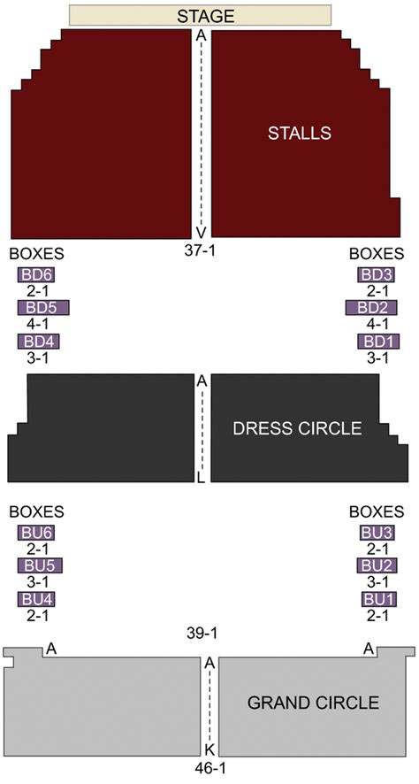 The Palace Theatre Seating Chart - Rectangle Circle