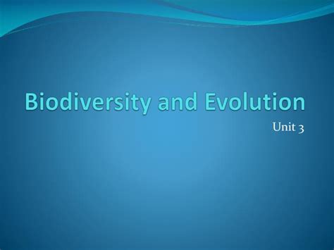 PPT - Biodiversity and Evolution PowerPoint Presentation, free download - ID:2803855