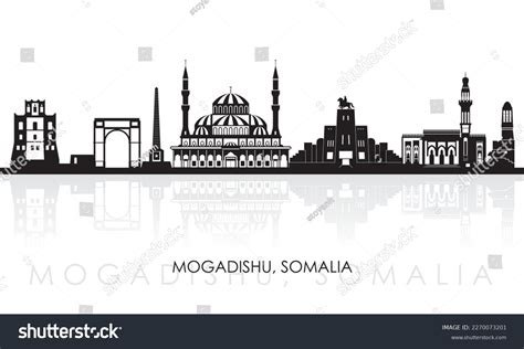 Silhouette Skyline Panorama City Mogadishu Somalia Stock Vector (Royalty Free) 2270073201 ...