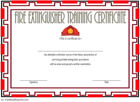 Fire Extinguisher Training Certificate Template Free [7+ Latest Views]