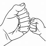 Página Para Colorear Big And Little Fist Bump · Creative Fabrica sketch template