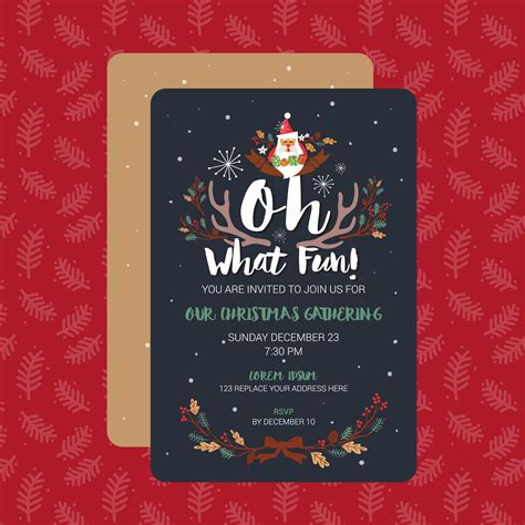 Christmas Invitation Card Template