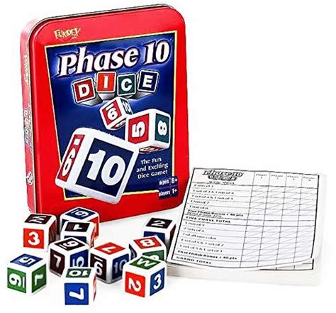 Phase 10 Dice Game in Tin - Contemporary Manufacture