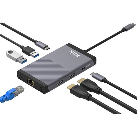 Klik Universal USB-C Display Link Dual HDMI Multi-Port Adapter