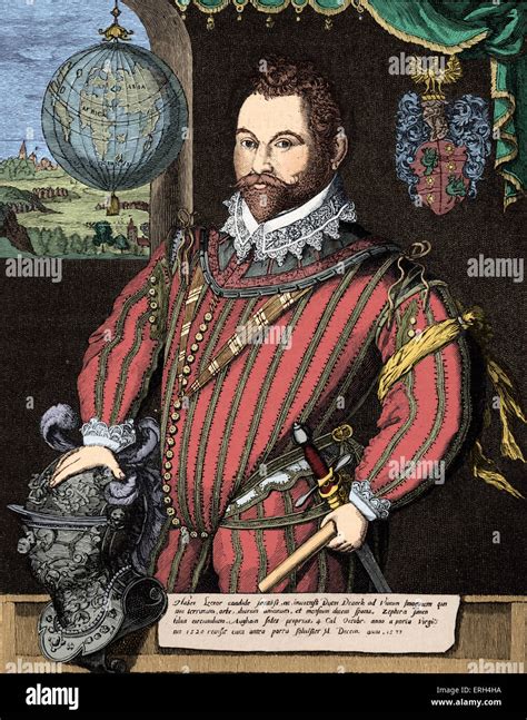 Sir Francis Drake - portrait of the English navigator, sailor and politician. c. 1540 – 28 ...