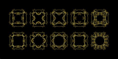 Gold Borders Elements Set Collection, ornament Vector. frame 5360717 Vector Art at Vecteezy