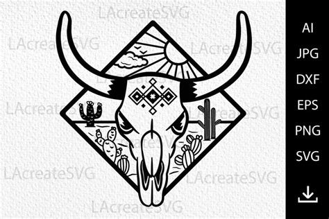 Longhorn Skull Svg | Design Bundles