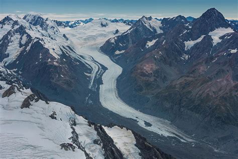 Tasman Glacier Aerial View Photograph by Ken Weber | Pixels