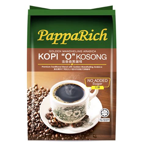 Papparich Kopi "O" Kosong - White Coffee Market Malaysia