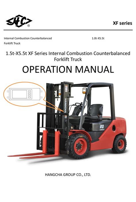 HANGCHA XF SERIES OPERATION MANUAL Pdf Download | ManualsLib