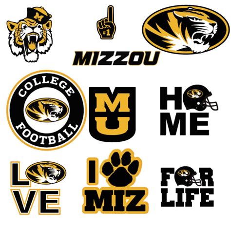 Digital Sticker Logo Bundle Mizzou Bundle Svg Png Dxf Eps - Etsy