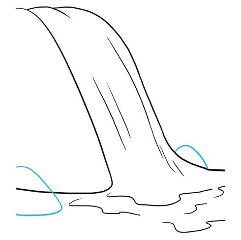 How to Draw a Waterfall - Really Easy Drawing Tutorial | Dibujo fácil, Cascadas