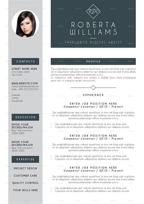 Free Indesign Resume Template A Highly Adaptable Professional Indesign Template To Help Secure ...