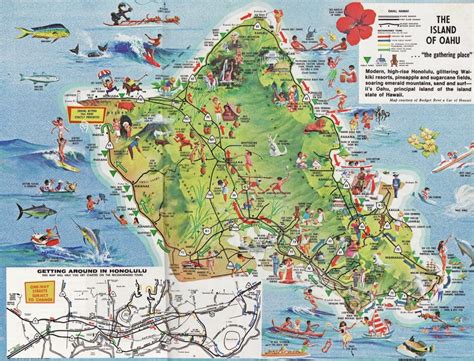 Oahu Maps | Compressportnederland - Printable Map Of Oahu Attractions ...