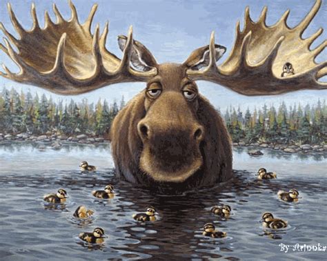 Funny cute moose by Arinnka on DeviantArt