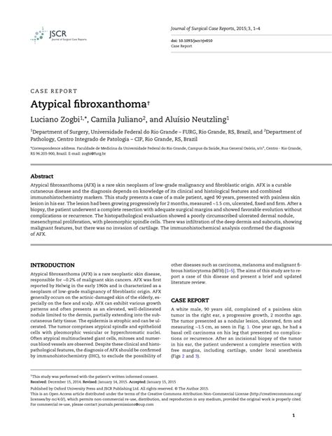 (PDF) Atypical fibroxanthoma