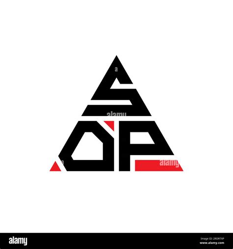 SOP triangle letter logo design with triangle shape. SOP triangle logo ...