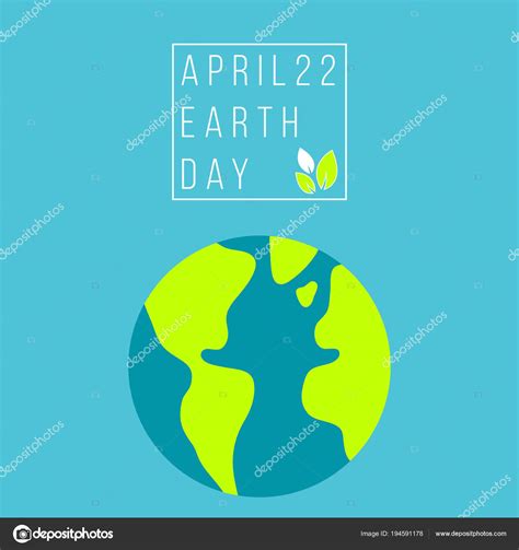 Earth Day April 22. Vector illustration with the words and plane Stock ...