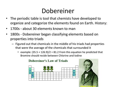 Dobereiner Periodic Table