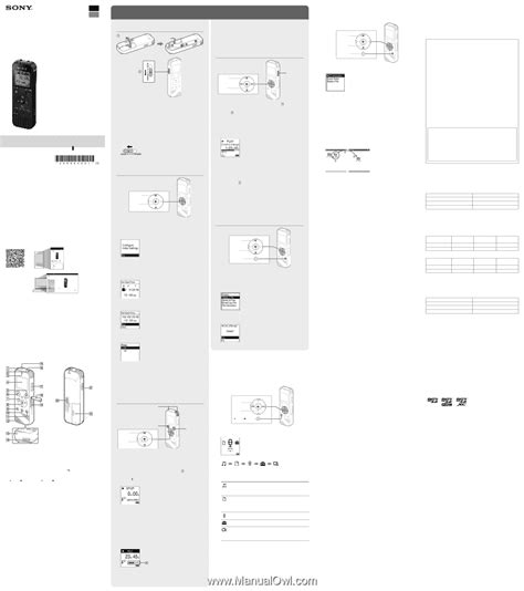 Sony ICD-PX470 | Operating Instructions